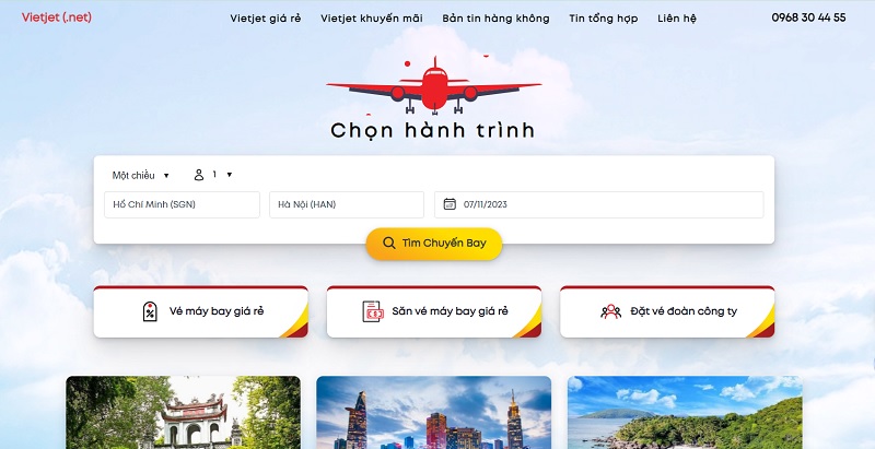 Vietjet.net là trang web được hãng Vietjet Air ủy quyền bán vé.