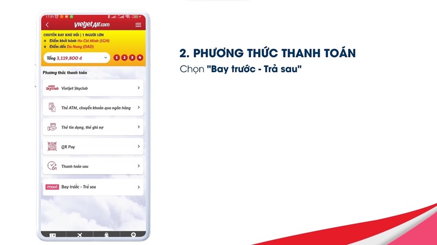 Thông tin chương trình khuyễn mãi bay trước trả sau Vietjet.